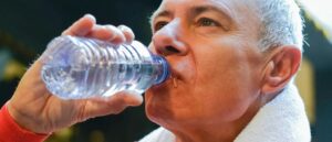 person drinking water