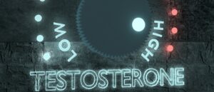 Hormone testosterone level measuring scale.