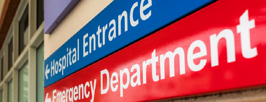 hospital signage, a&E department
