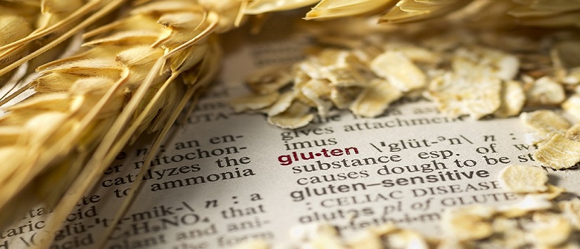 Picture showing word gluten for coeliac disease