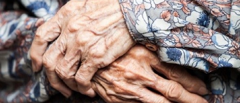 malnourished elderly hands