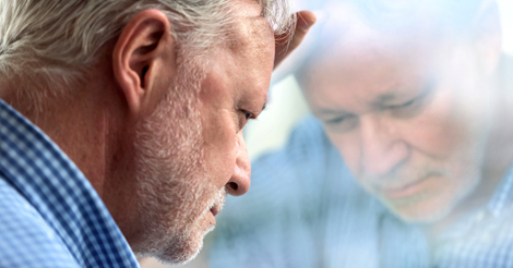 Man suffering from depression Man suffering from depression