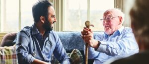 frail older man with GP