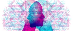 Abstract image of a man and a woman