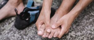 Patient with sore foot due to gout