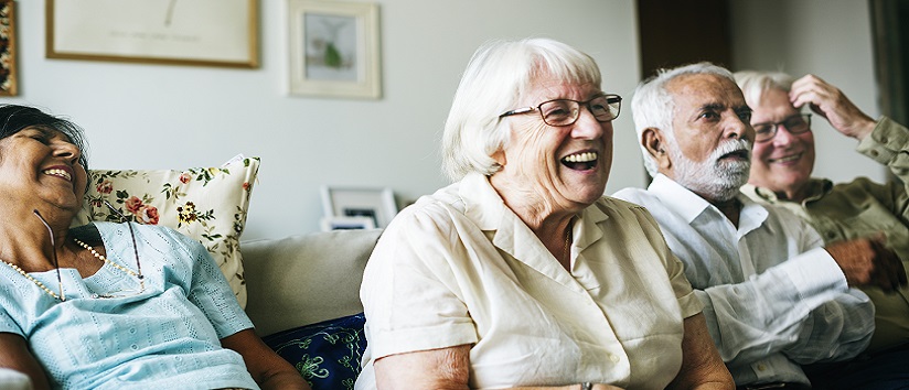 older people laughing, healthy ageing