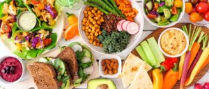 a spread of play based food om a table