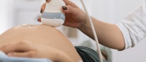 pregnant woman having scan