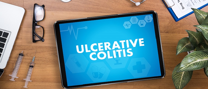 Computer saying word ulcerative colitis