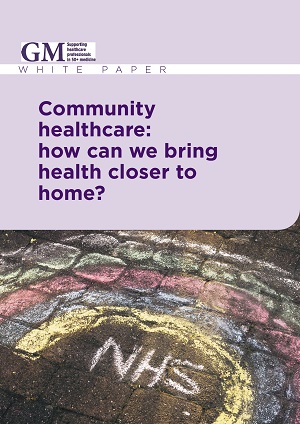 Front cover white paper cover community healthcare how can we bring health closer home
