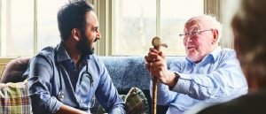 Doctor with older man