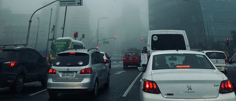 air pollution, cars, traffic jam