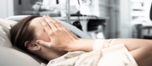 Woman in hospital upset