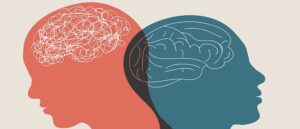 Abstract image of a brain depicting bipolar